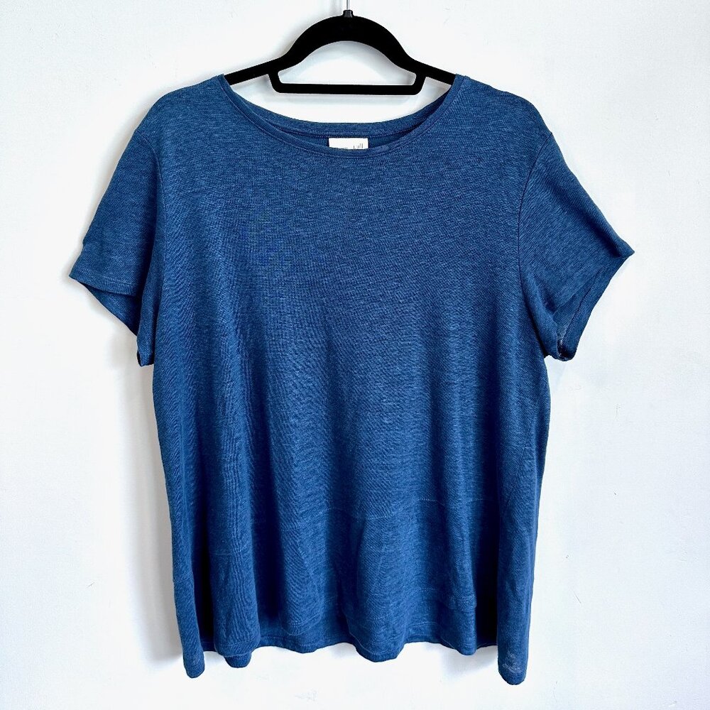 J. Jill Love Linen Blue Top L